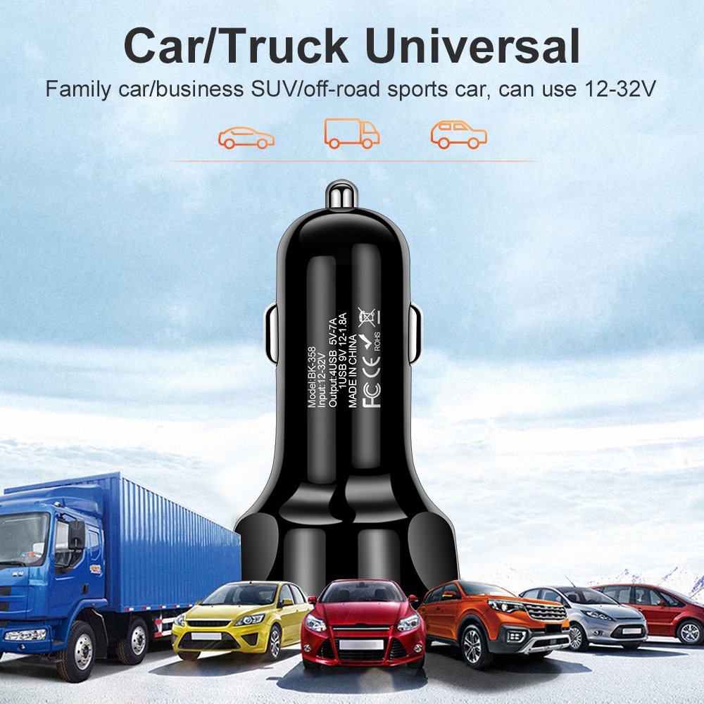 Tẩu Sạc Điện Thoại Di Động Hai Cổng USB Sạc Nhanh Cho Xe Hơi