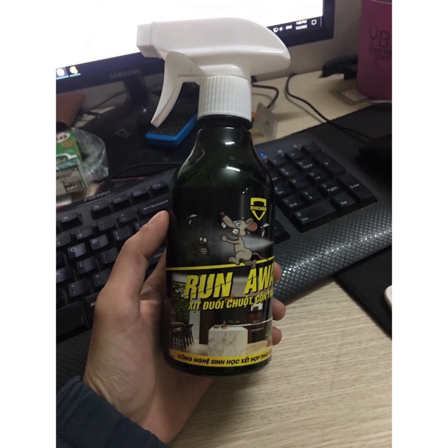 Xịt đuổi chuột chuột, côn trùng RUN AWAY BIOCARE   300ml