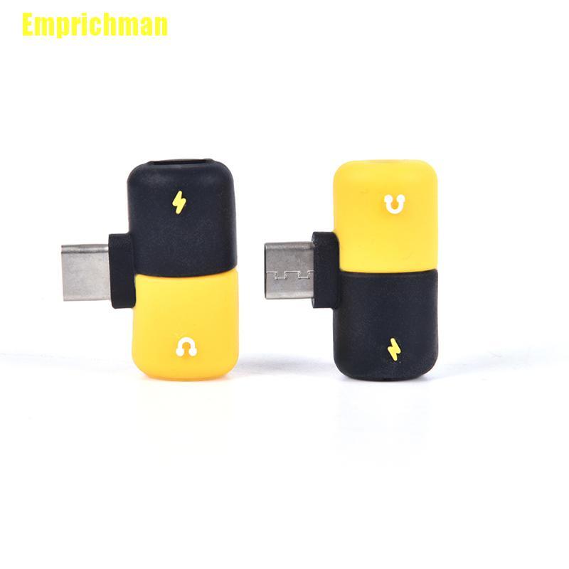 Đầu Chuyển Đổi Từ Jack 3.5mm Sang Usb C 2 Trong 1