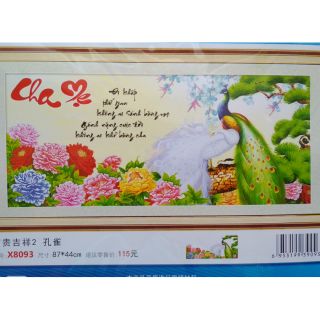 Tranh thêu 3d cha mẹ x8093