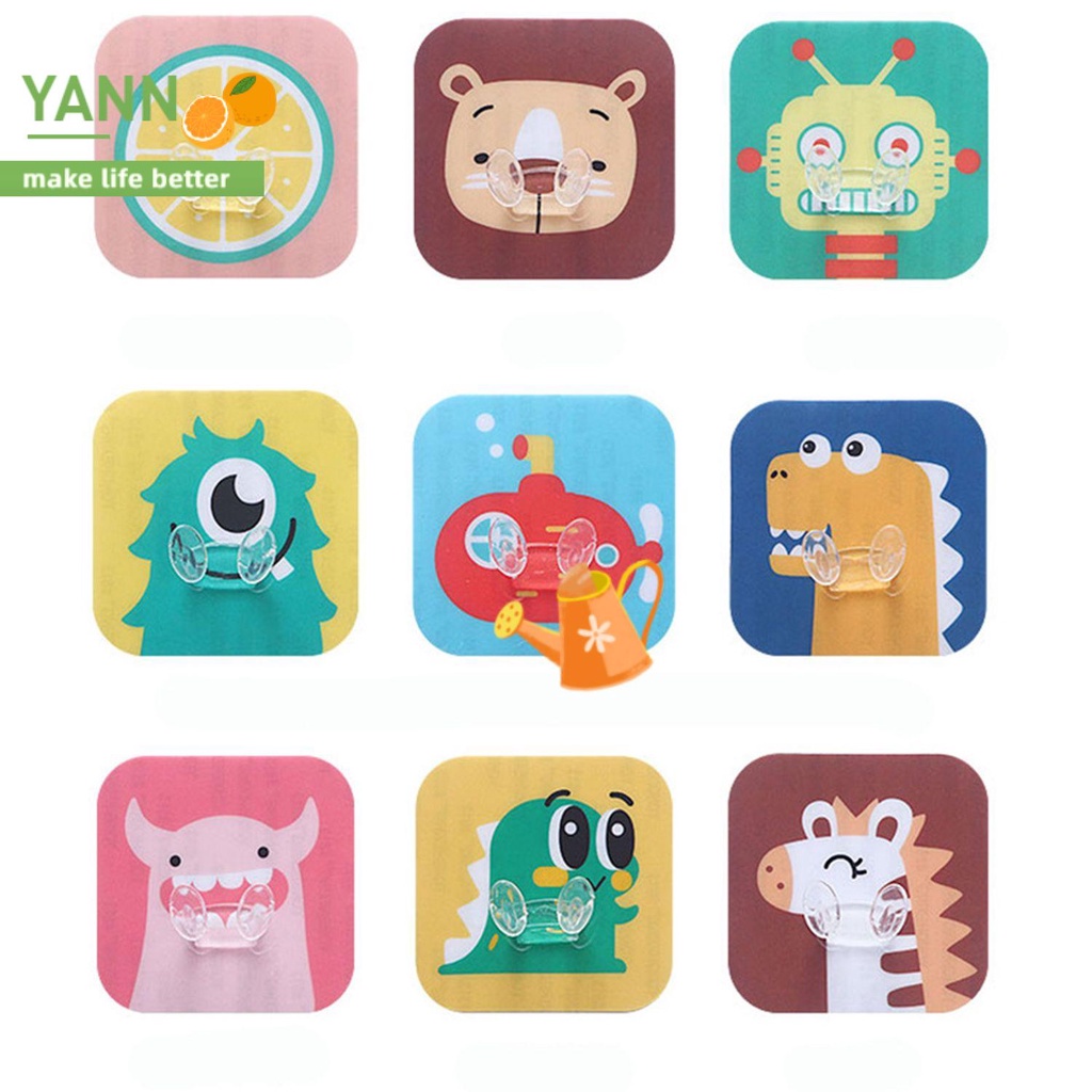 Giá đỡ quấn cáp sạc USB gắn tường không đục hình thú hoạt hình thời trang nhiều màu sắc đa năng tiện lợi