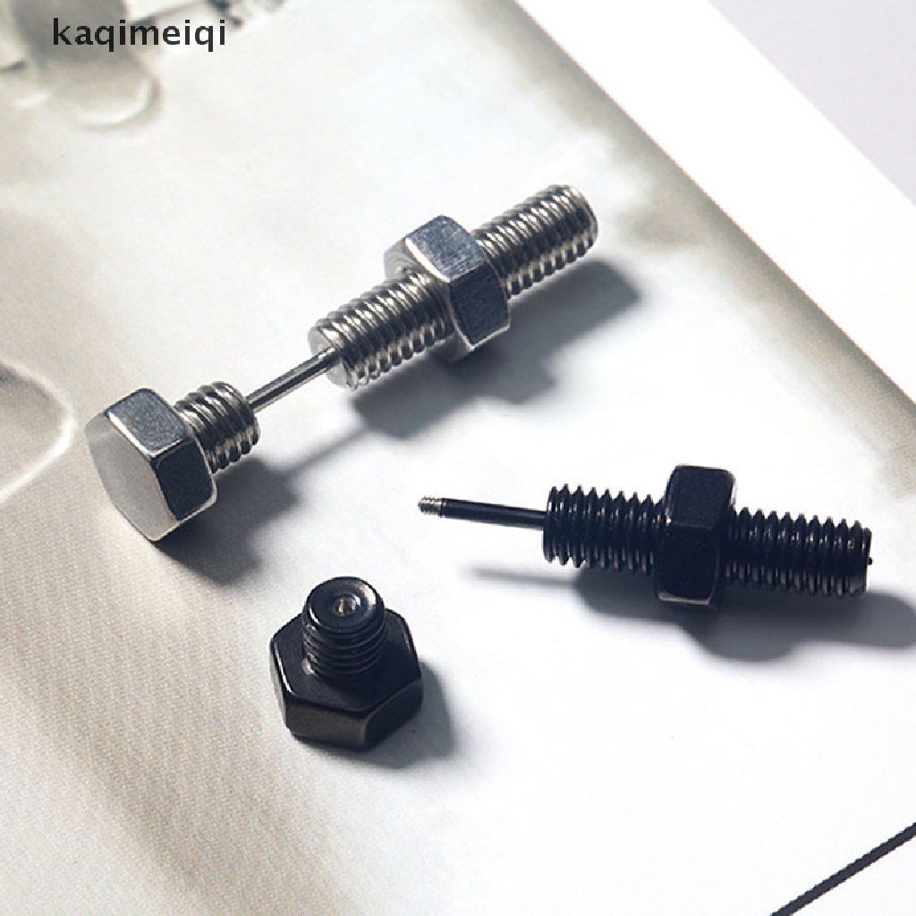 [KAQ] 1PC Punk Nail Screw Ear Stud Earrings Unisex Helix Ear Piercings Jewelry Gift GJL