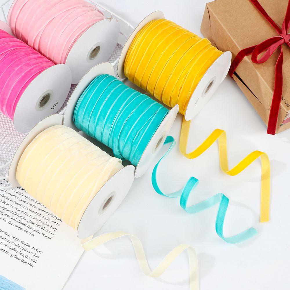 Cuộn Dây Ruy Băng Bằng Nhung 50 Yards 10mm Dùng Trang Trí Bó Hoa