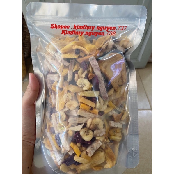 Hàng Nguyên - 500g Khoai Môn Và các Loại Sấy Khô Thơm Ngon - Đóng gói túi zipper bạc