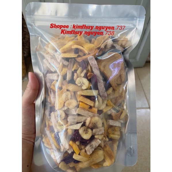 Kèm Quà - 1Kg Mít và trái cây củ quả sấy khô thơm giòn ngon