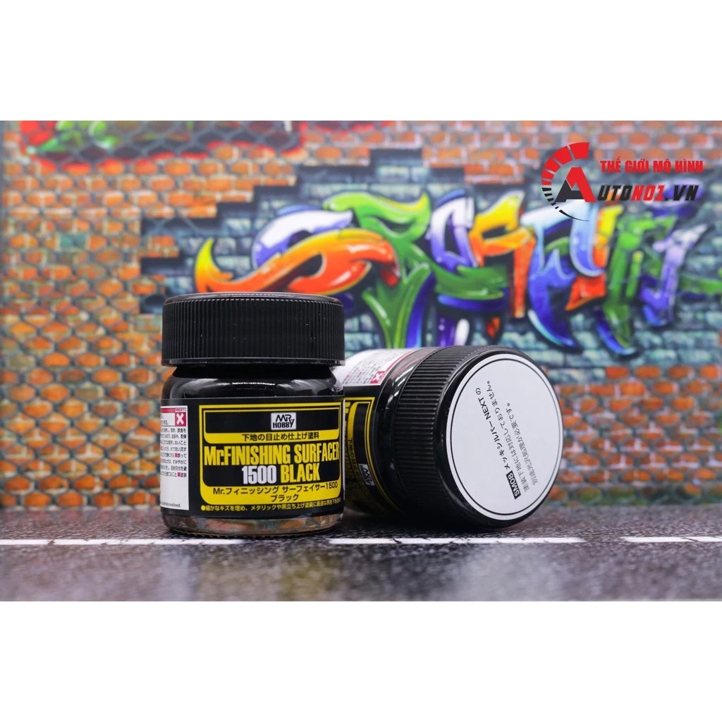Lacquer sơn lót mô hình màu đen - trắng - xám hạt 1500 Sf288 - Sf289 - Sf291- Sf292 Mr.Hobby