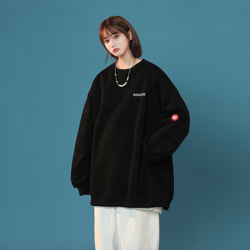Áo Sweater Mỏng Tay Dài Cổ Tròn Dáng Rộng Thời Trang Mùa Thu Dành Cho Nữ | BigBuy360 - bigbuy360.vn