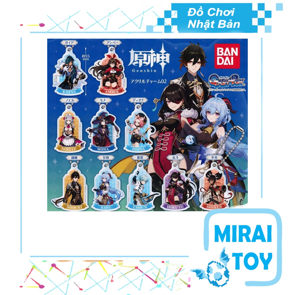 <Có sẵn> Móc khóa Acrylic Genshin Impact Gashapon chính hãng