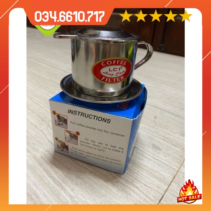 Phin cà phê lưới vặn cao cấp long cam 7Q và 8Q