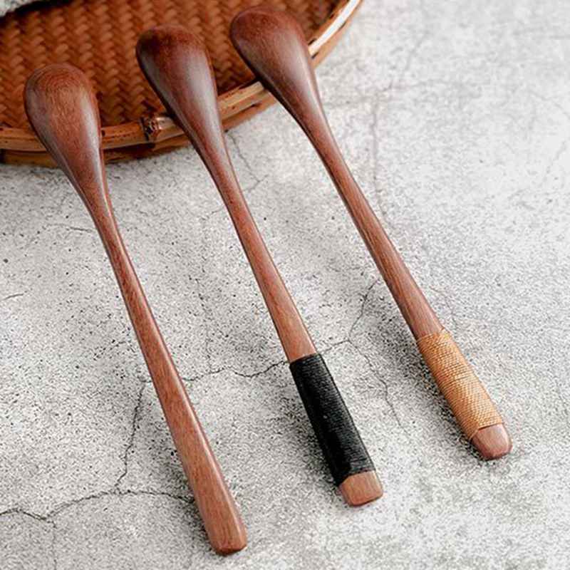 Muỗng Cà Phê Cán Dài Bằng Gỗ Tiện Dụng