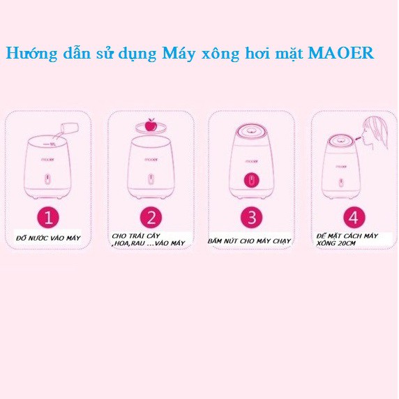 MÁY XÔNG HƠI MẶT THẢO DƯỢC, HOA QUẢ TỰ ĐỘNG 2 IN 1 MAOER (MÀU NGẪU NHIÊN)