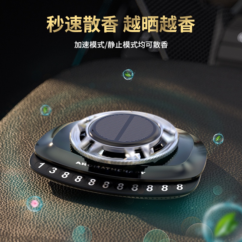 Mới 2 trong 1 Liệu pháp hương thơm trên ô tô bằng năng lượng mặt trời Bãi đậu xe tạm thời ẩn Biển số Ô tô Tự động quay số bằng năng lượng mặt trời + Bảng số ẩn Số liệu pháp hương thơm với 1 chai nước hoa