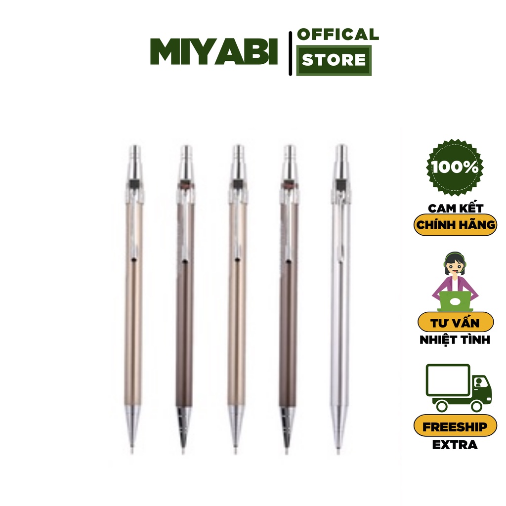 Bút chì bấm bằng hợp kim sang trọng ngòi M&amp;G 0.5mm /0.7mm - Bút chì kim cao cấp - MIYABI STORE