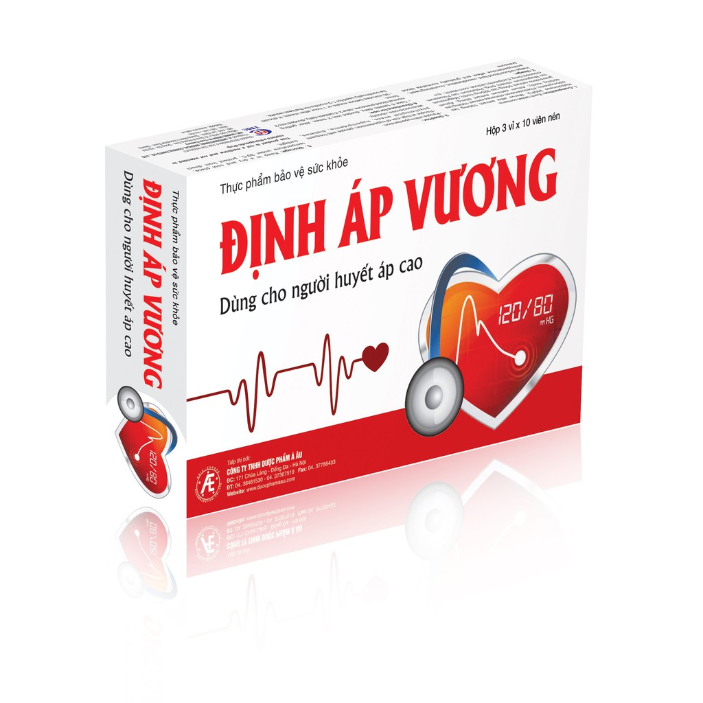 Định Áp Vương - Viên Uống Ổn Định Huyết Áp & Dưỡng Tâm - Hộp 30 Viên