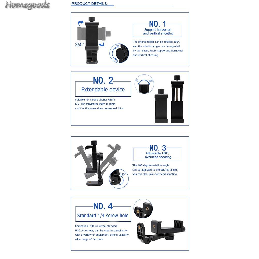 Bộ Giá Đỡ Điện Thoại 1 / 4 Ốc Vít Thông Minh Tiện Dụng