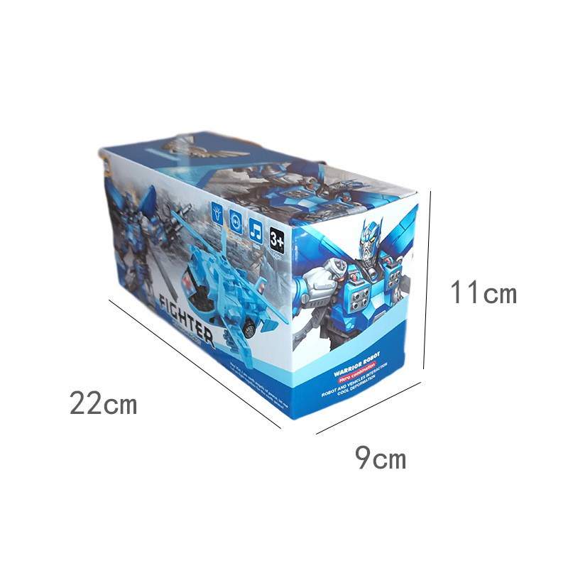 Máy bay biến hình robot cho bé tự động phát nhạc nhựa cao cấp siêu đẹp cho trẻ em