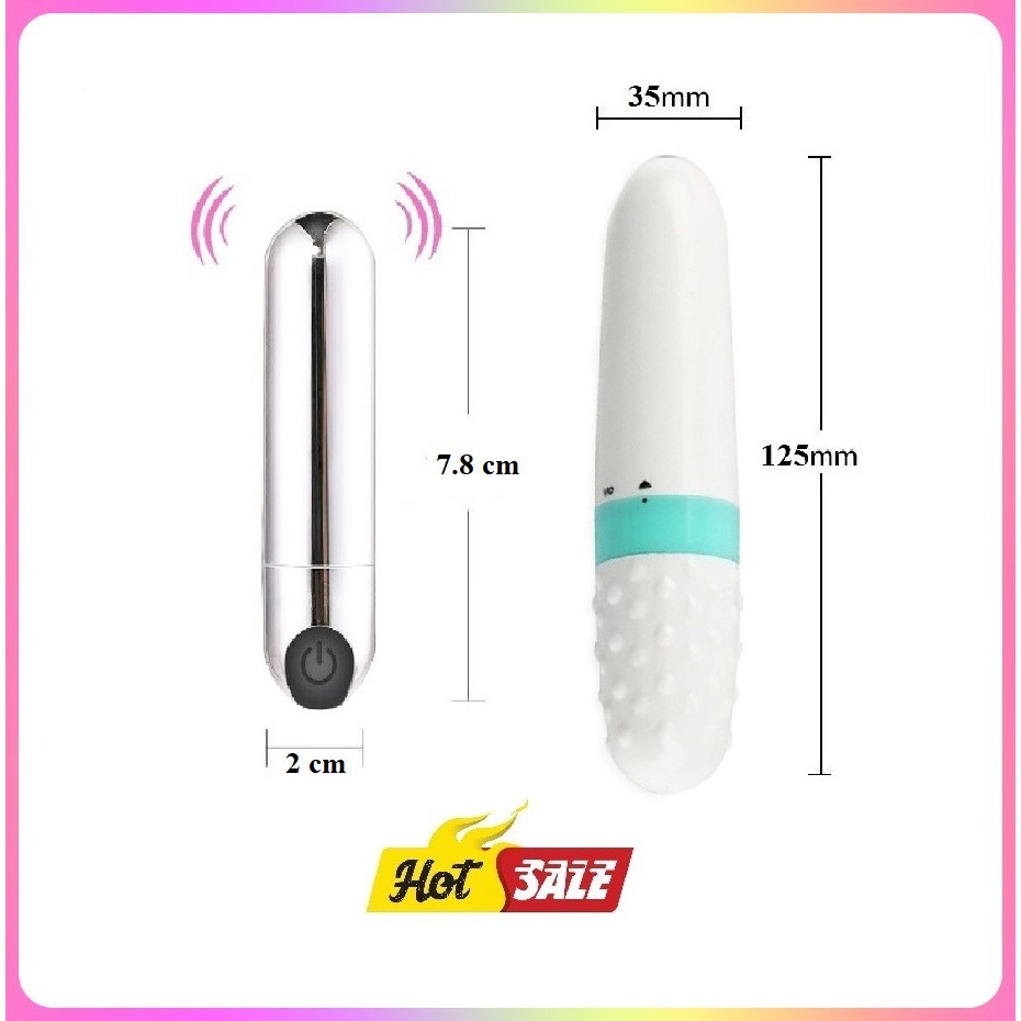 Combo 2 Máy Massage Châm Cứu 12 Kiểu Rung Không Dây Pin Sạc [AOE1015]