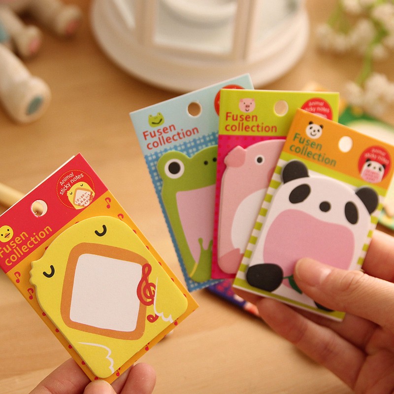 ✧✸Xấp Giấy Dán Ghi Chú 20 Tờ Họa Tiết Động Vật Dễ Thương Dành Cho Học Sinh