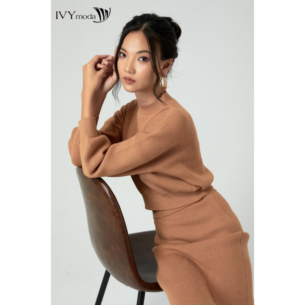 [NHẬP WABRTL5 GIẢM 10% TỐI ĐA 50K ĐH 250K ]Áo len croptop cánh dơi IVY moda MS 58B7961