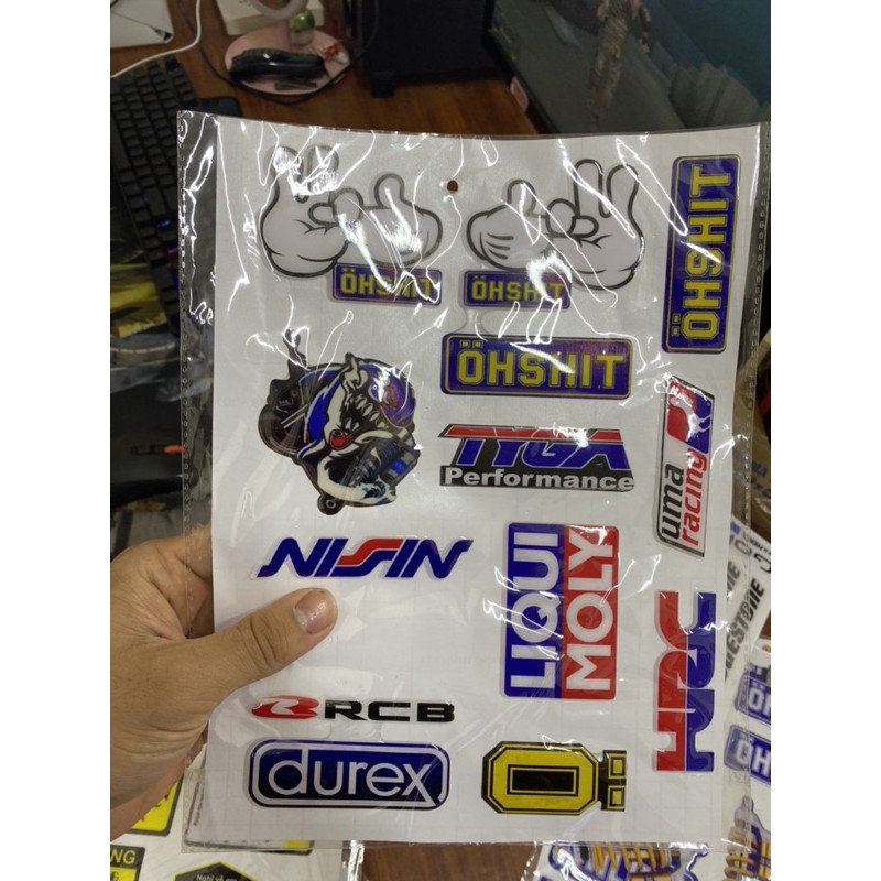 Bảng tem nổi, tem chế, sticker vui nhộn