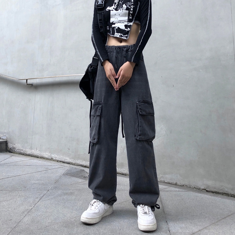 QUẦN JEAN XÁM TÚI HỘP HAI BÊN (J0692)