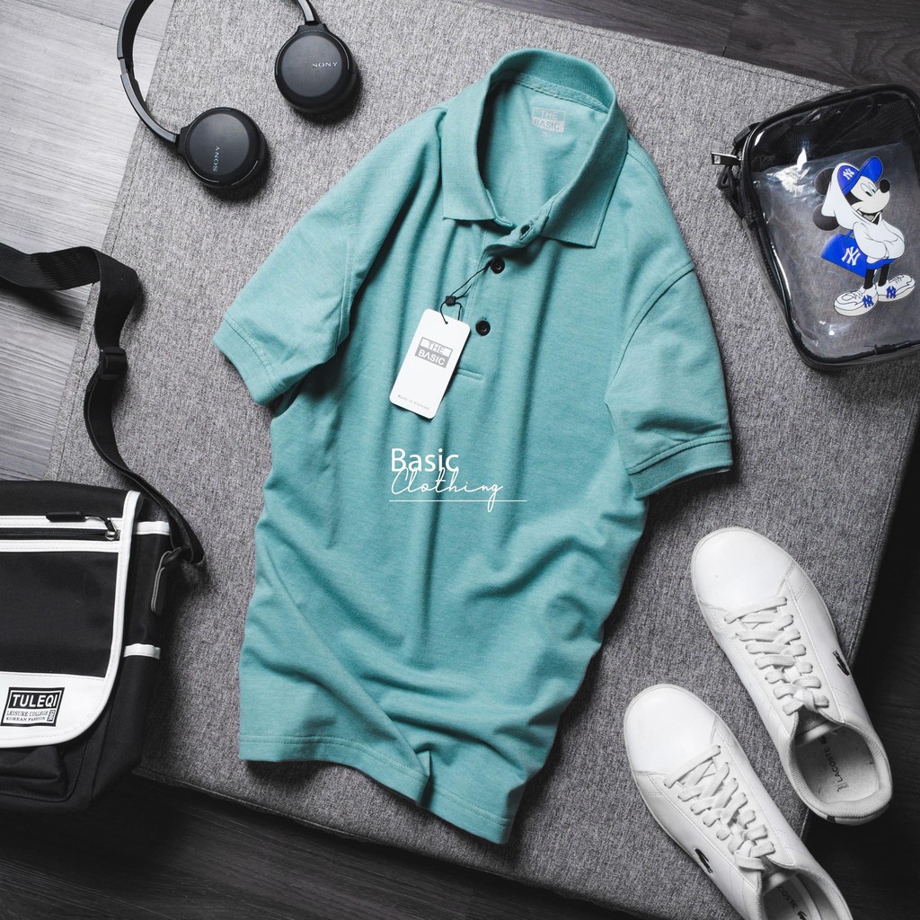 Áo phông polo nam form vừa VNXK cotton gai cá sấu | BigBuy360 - bigbuy360.vn