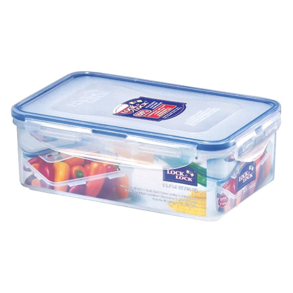 Bộ 3 hộp nhựa đựng thực phẩm Lock&amp;Lock HPL806S3 (2 hộp 350ml, 1 hộp 1 lít) - Hàng chính hãng, nhựa PP, kín hơi -JoyMall