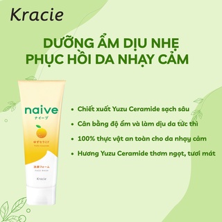 [3-5.3 Giảm 30%] Sữa rửa mặt Navie Nhật Bản Yuzu Ceramide hương cam quýt / lá đào 130gr - Dưỡng âm, sạch sâu