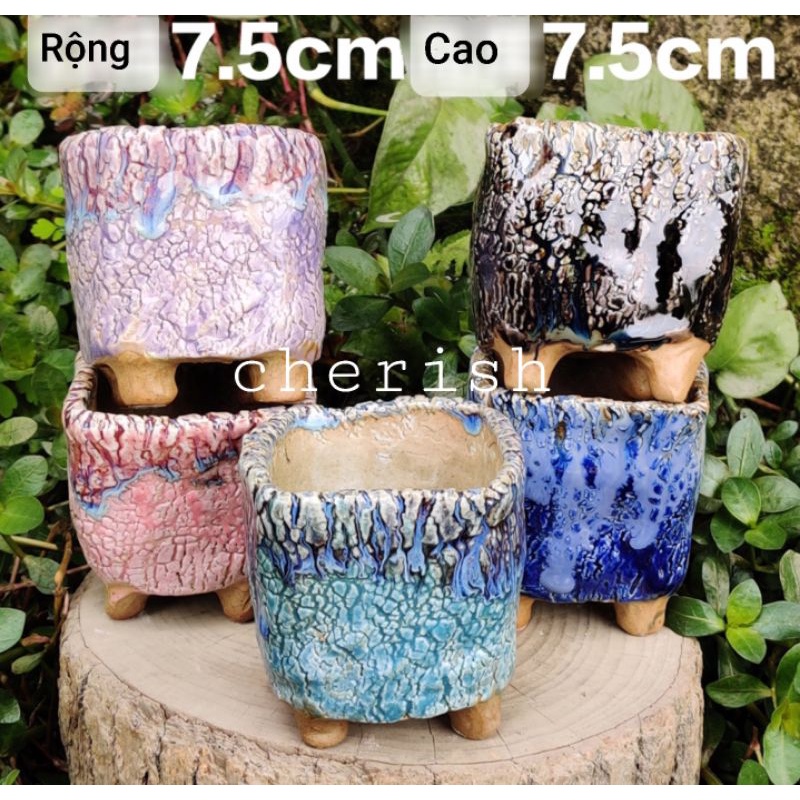 Chậu trồng cây cảnh vân đá cao cấp Mã:CC2