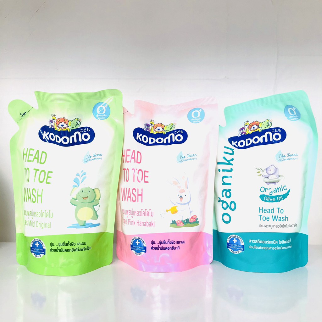 Dầu tắm gội head to toe Kodomo 380ml