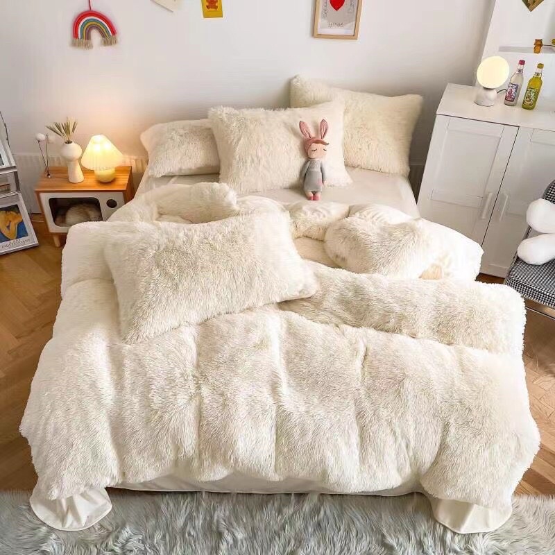 Bộ Chăn Ga Gối Nỉ Nhung Lông Cao Cấp Loại 1