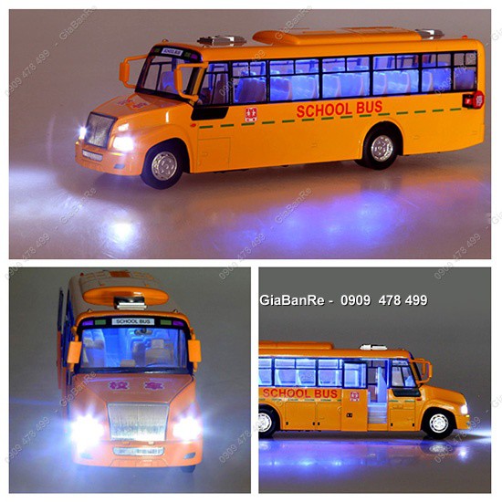 Mô Hình Kim Loại Xe Bus Cho Học Sinh - School Bus Hongkong - 7651