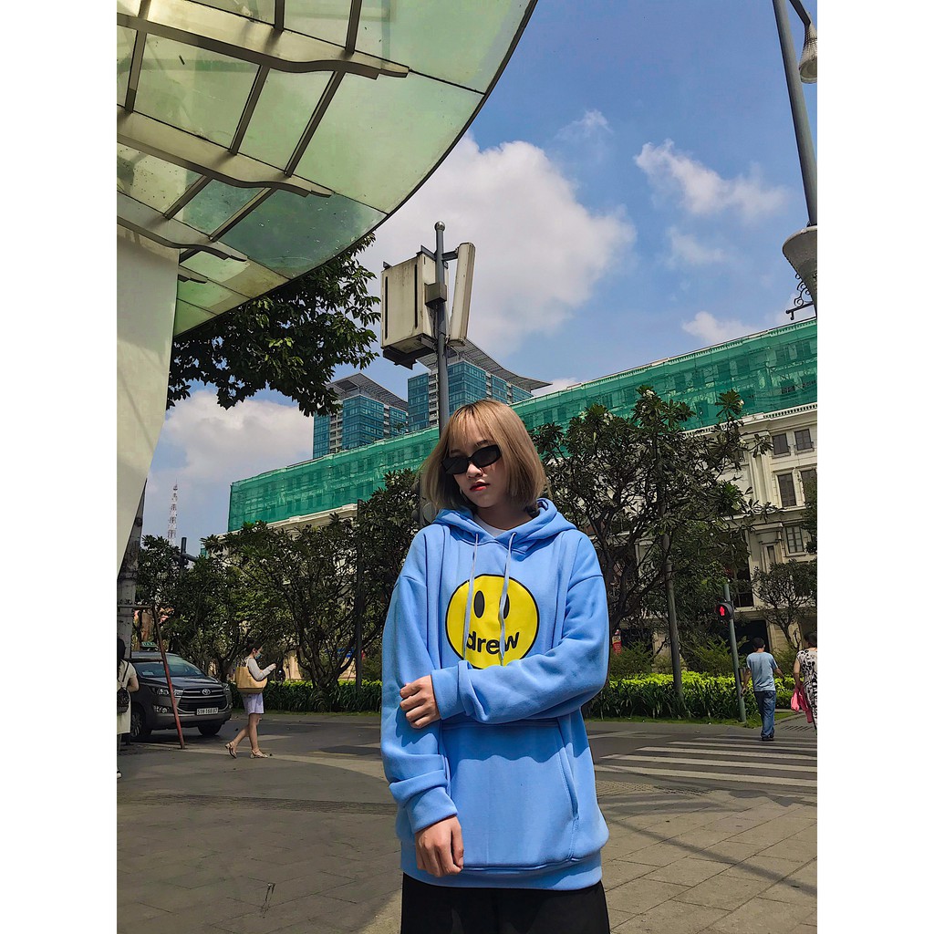 Áo Hoodie Drew Form Rộng Unisex Nam Nữ