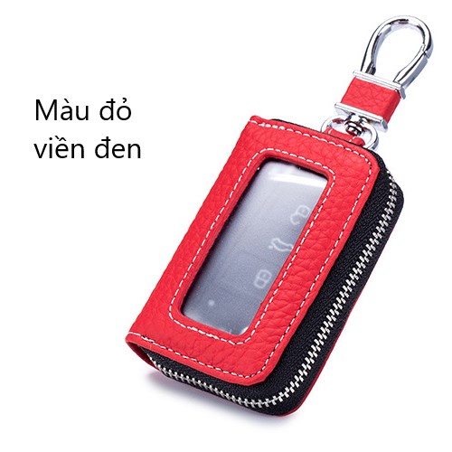 Ví Móc Chìa Khoá Ô Tô, Xe Máy Chất Liệu Da Bò Cao Cấp Bền Màu - V5602