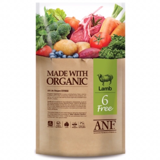 Thức ăn cho chó - Hạt ANF 6 Free Organic 6kg (Túi to tiết kiệm nhất 🥇) NK Hàn Quốc