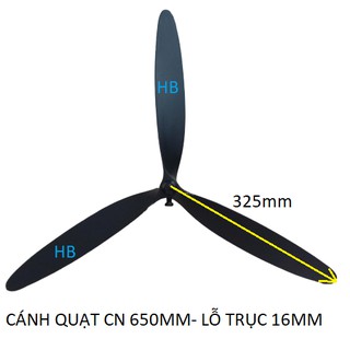 Cánh quạt công nghiệp 650mm lỗ trục 16mm - Cánh quạt công nghiệp thông dụng
