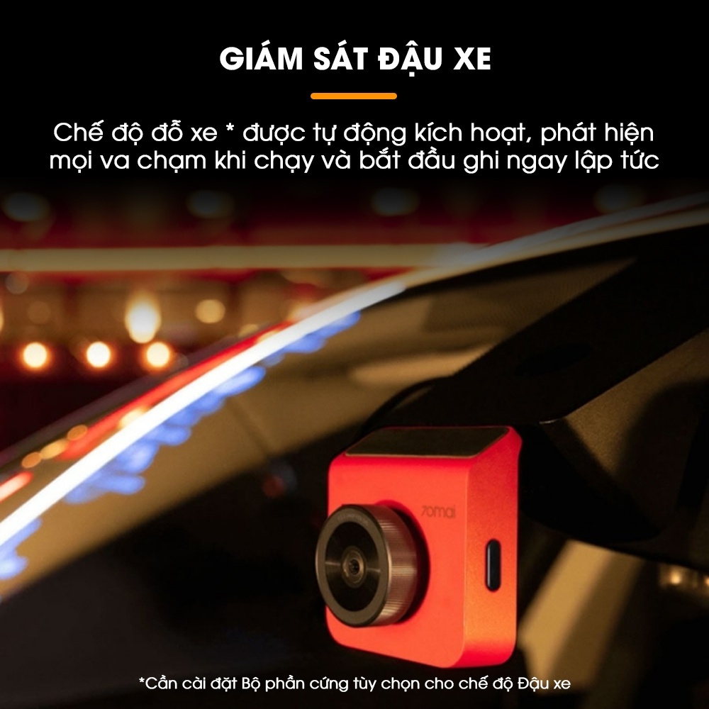 Camera hành trình ô tô Xiaomi 70mai Dash Cam A400 độ phân giải 2K bản quốc tế, bảo hành 12 tháng