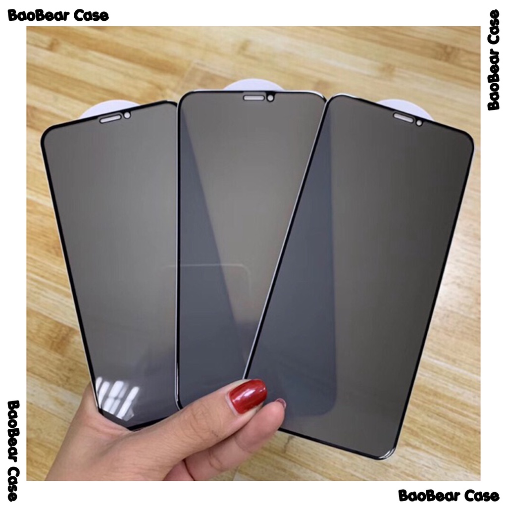 Kính cường lực chống nhìn trộm iphone full màn từ iphone 6/6plus/6splus/7/7plus/8/8plus/.../12/12ProMax/13/13pro/13prm