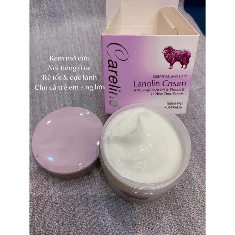 Kem dưỡng ẩm trắng da nhau thai cừu careline Úc chính hãng 100g