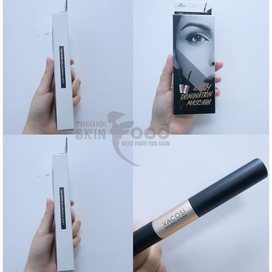 Mascara Chuốt Mi 2 Trong 1 Làm Dài Và Cong Mi Tự Nhiên Vacosi Lash Domination Mascara 10g (VM09)