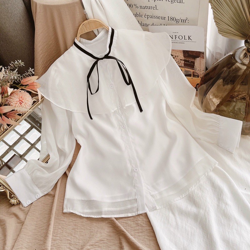 Áo somi peplum chất voan cao cấp siêu xinh sang chảnh kèm ảnh thật | BigBuy360 - bigbuy360.vn