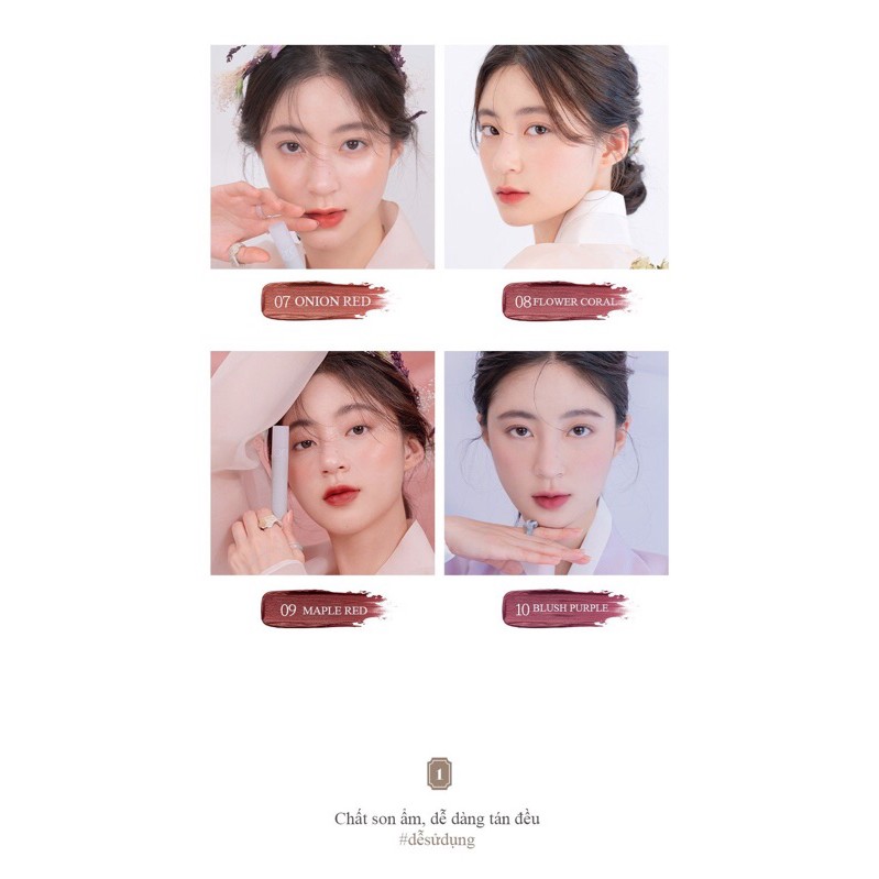 Son Kem Lì, Siêu Mịn Mượt Môi Romand See-Through Matte Tint