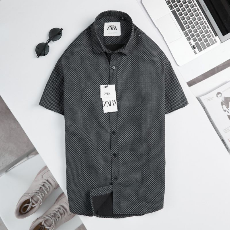 Áo sơ mi nam tay ngắn kate cotton sọc trẻ trung thoáng mát nổi bật