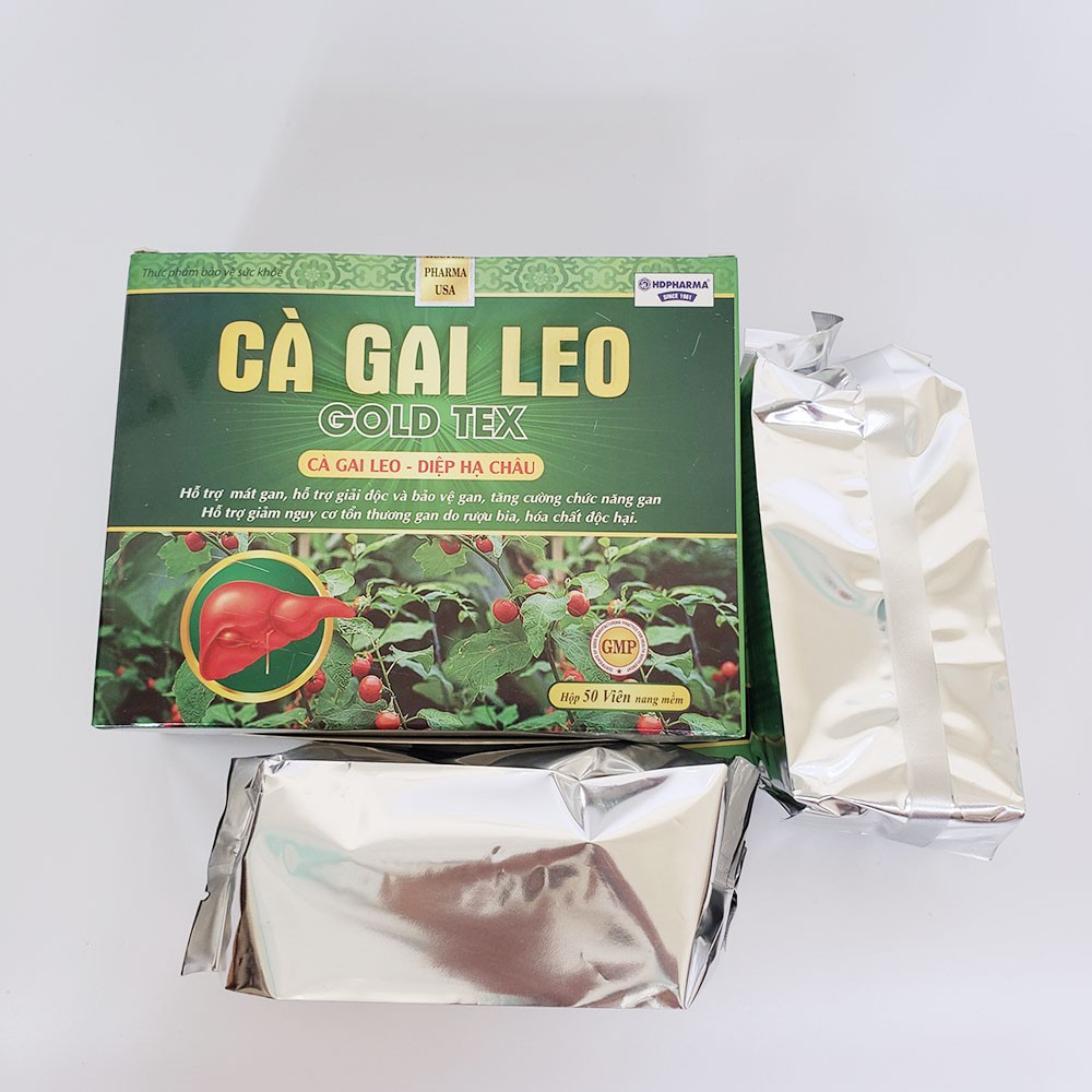 Cà Gai Leo Gold Tex mát gan, giải độc gan, hạ men gan dạng vỉ 50 viên