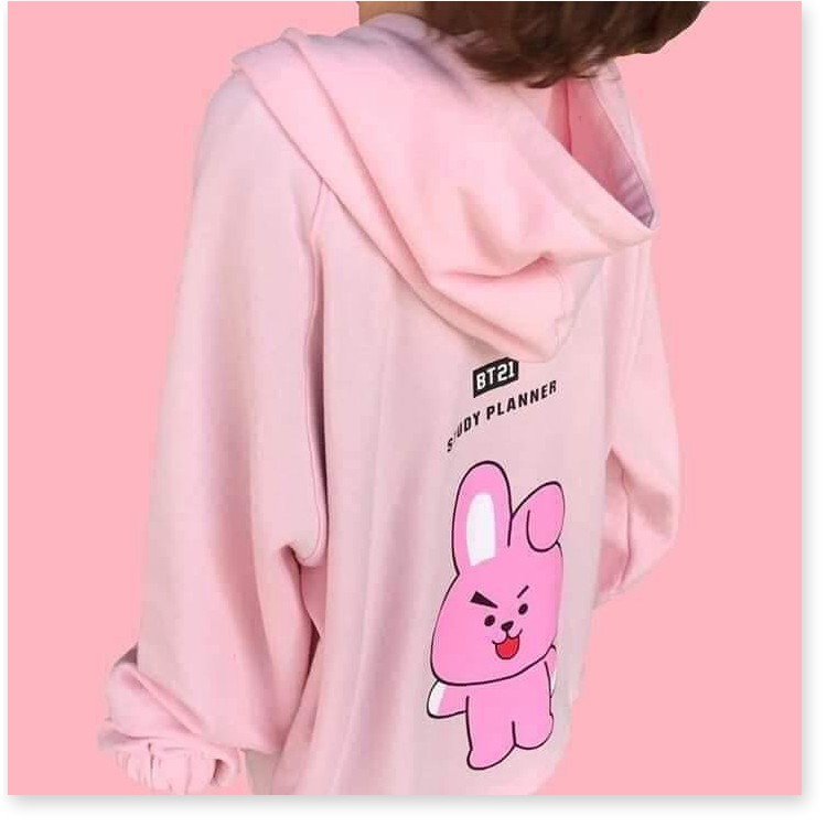 [Freeship] Áo khoác thun nỉ nam nữ form rộng có dây kéo BT21 | BigBuy360 - bigbuy360.vn