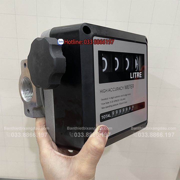 Đồng Hồ Đo Lưu Lượng Xăng Dầu Kỹ Thuật Số, 20-120L/Min