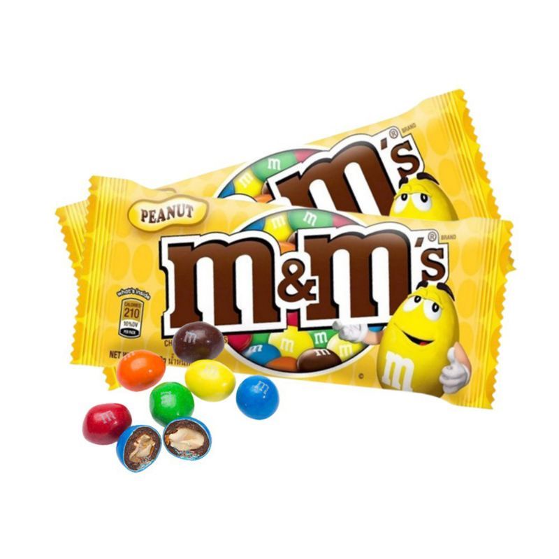 (2 Vị) Kẹo Socola M&amp;M's Sữa Và Đậu Phộng 37g