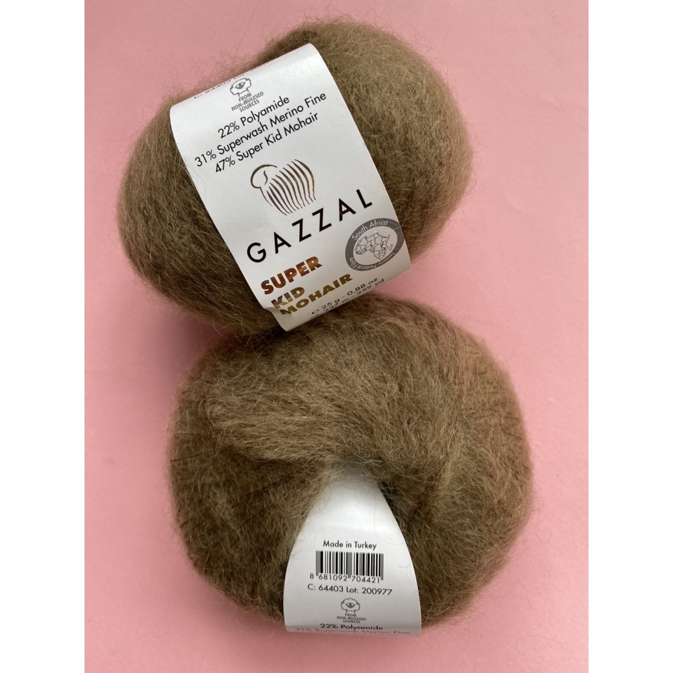 Len Super Kid Mohair - Nhập khẩu từ hãng Gazzal - 25 gram dài 237m