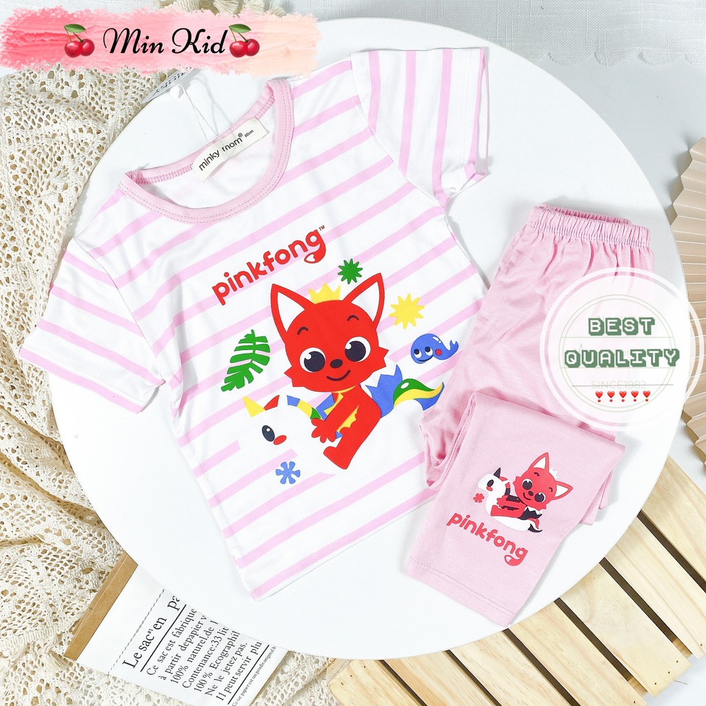 Quần áo cộc tay bé trai bé gái ️️🍒𝐕𝐚̉𝐢 đ𝐞𝐩 - 𝐆𝐢𝐚́ 𝐭𝐨̂́𝐭 𝐧𝐡𝐚̂́𝐭🍒thun lạnh cao cấp Baby Shark siêu xinh cho bé từ 8 - 20kg