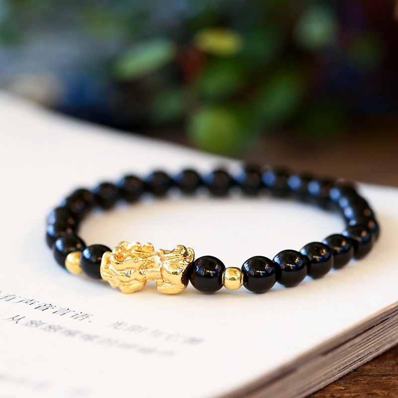 [Hàng Có Sẵn] Vòng Tay Hạt Pixiu Mạ 6mm